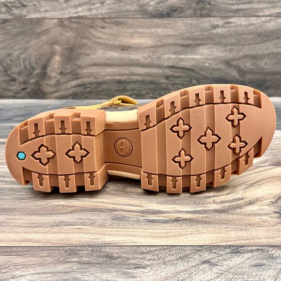 NIB Timberland Everleigh 9M Lug Sole Ankle Strap Sandal Wheat Nubuck - Picture 7 of 10